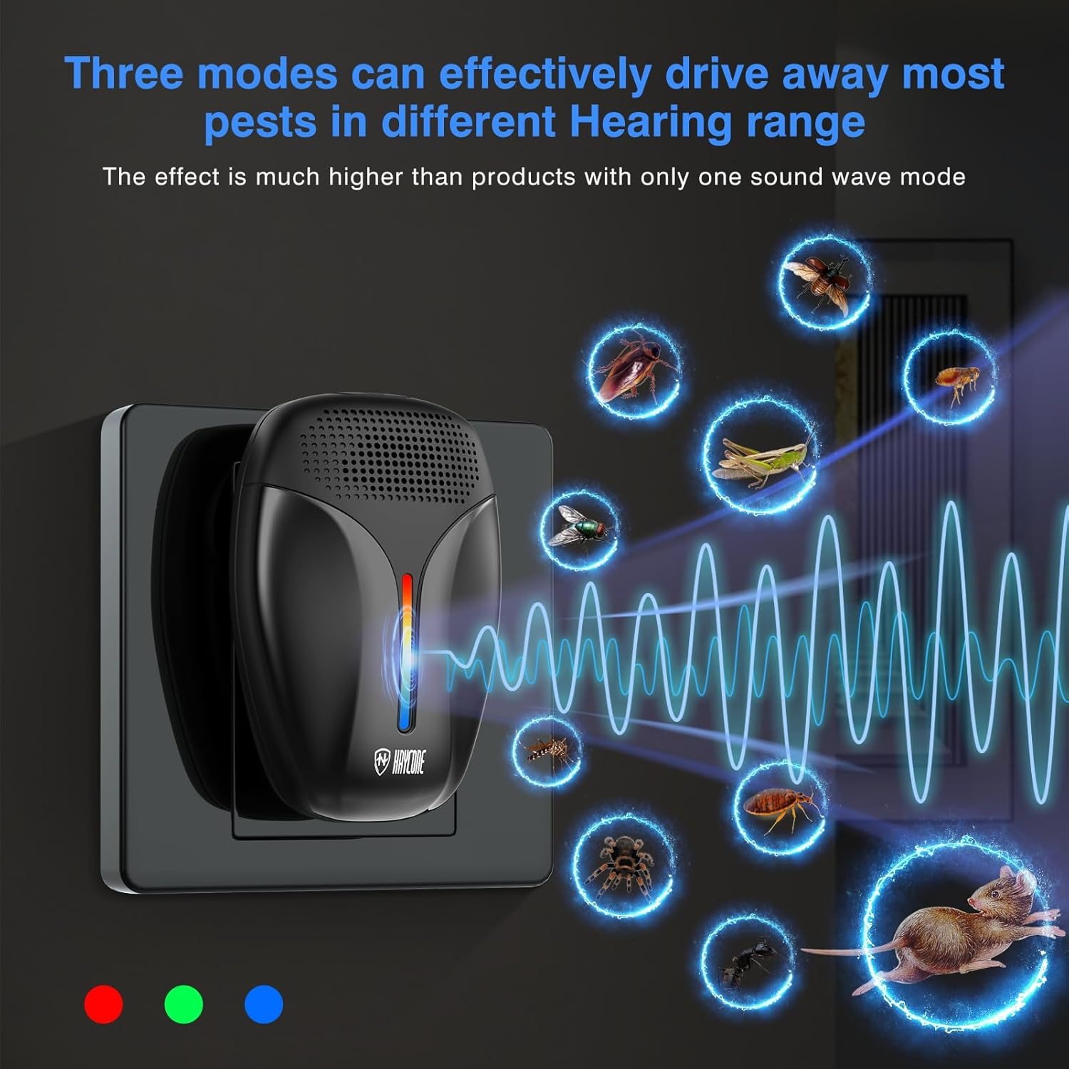 2023 Upgraded Version Ultrasonic Pest Repeller, Indoor Ultrasonic Repellent for Cockroach, Rodent, Mouse, Insect, Mosquito, Mice, Spider, Ant, Electronic Pest Control, image number 3