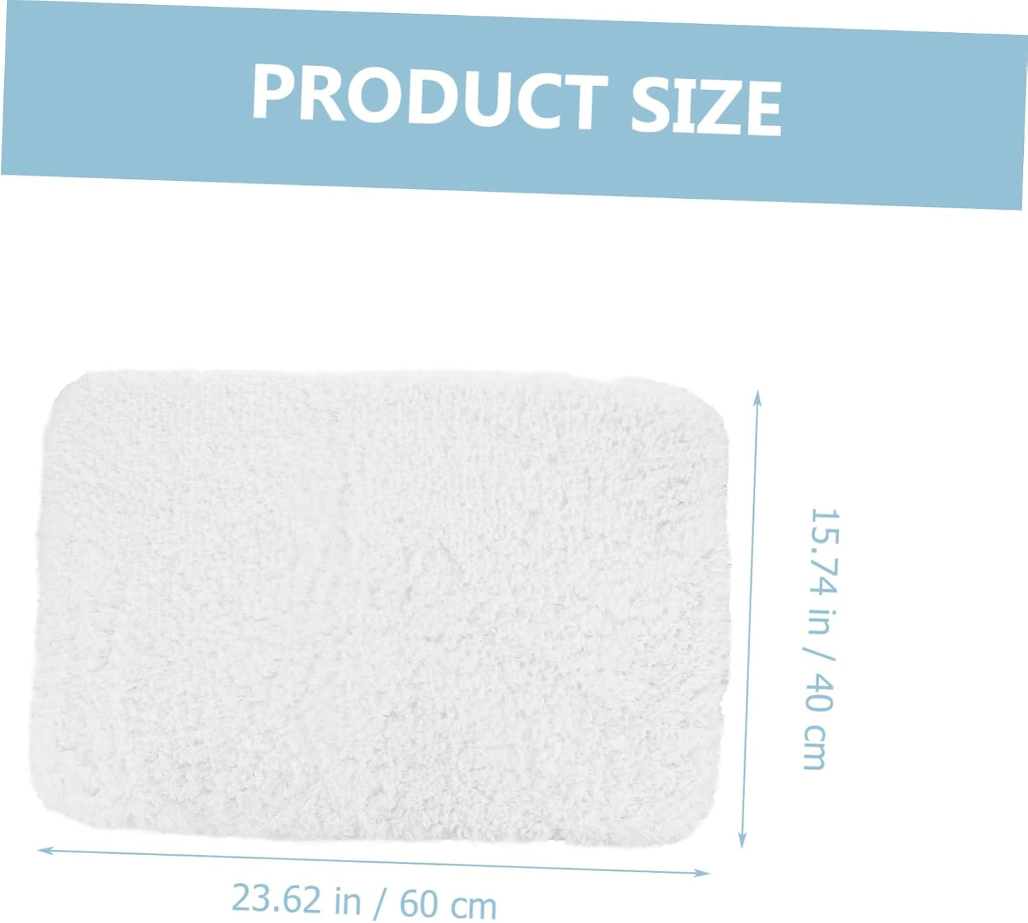 Bathroom Rug Non-Slip Absorbent Thickened White Bath Mat for Home Bathroom Door 40X60Cm Anti-Slip Shower and Bathtub Floor Mat image number 4