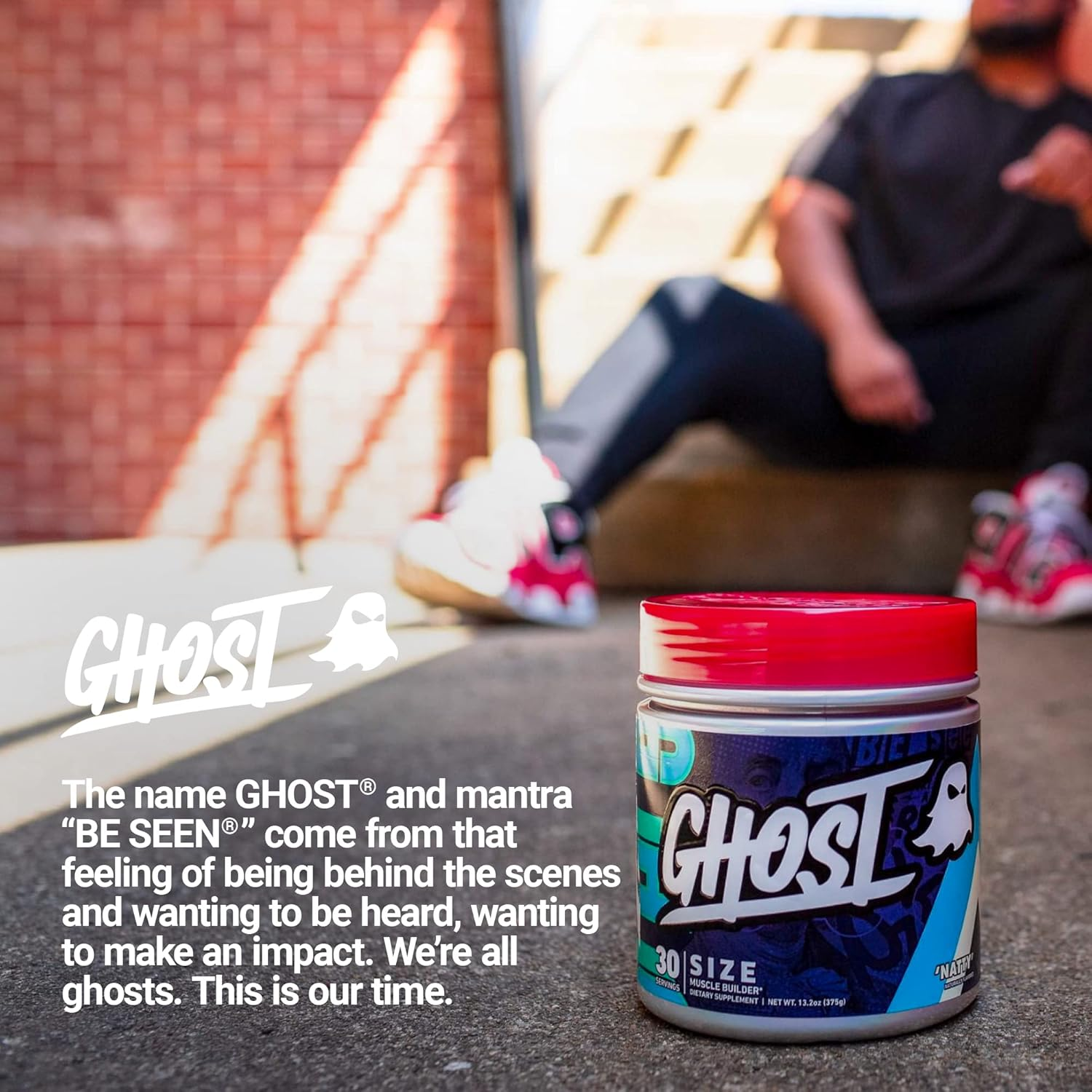 Ghost Size V2 Muscle Builder Creatine Powder 30 Serving, Natty image number 2