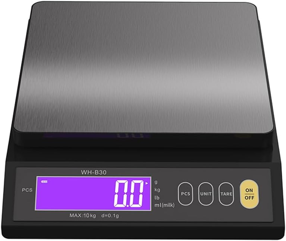 Rechargeable Baking Electric Scale IP67 Waterproof High Accurate Kitchen Scale with Counting Tare Zeroing Auto Power off Unit Conversion Function Black 10Kg 0.1G image number 3