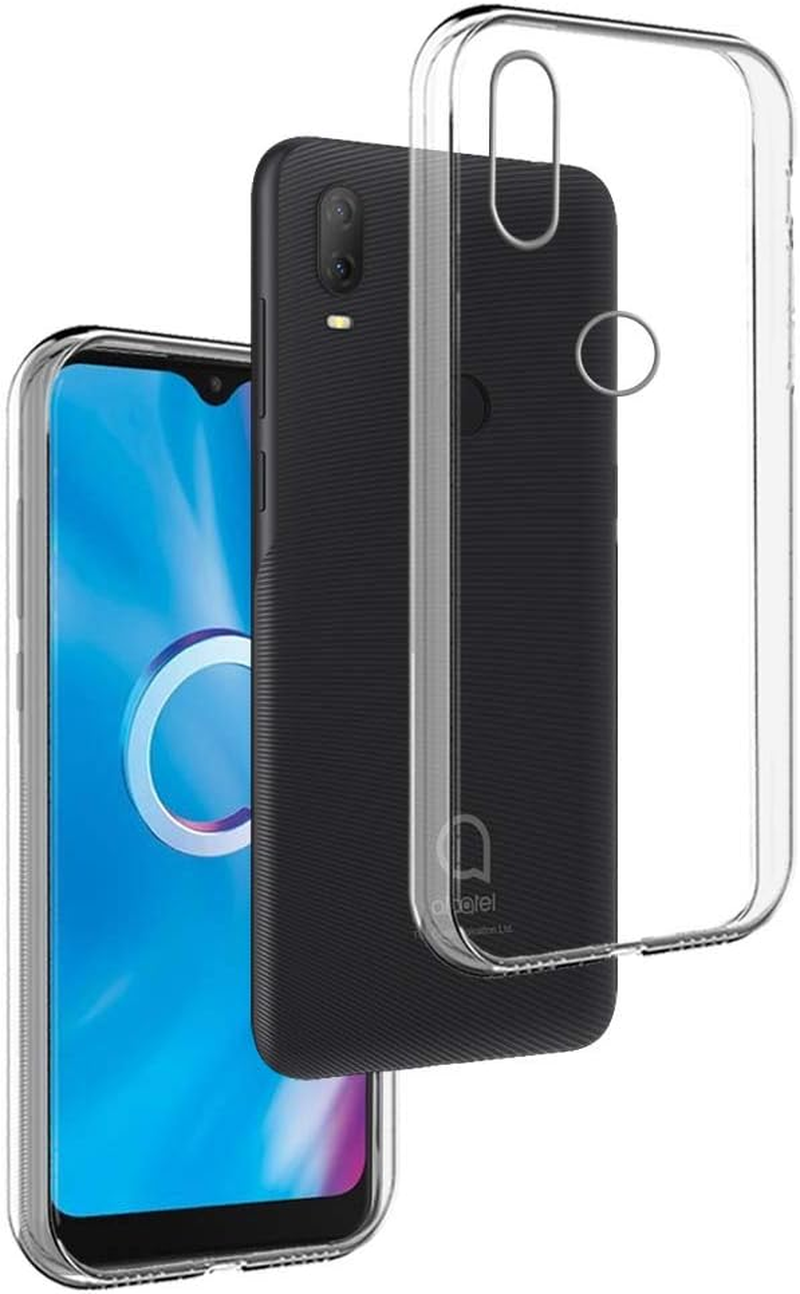REY Transparent Silicone TPU Case for Alcatel 1V 2020, Mobile Phone Case Premium Scratch-Resistant TPU Transparent Protective Case, Ultra Thin 0.33 Mm image number 4