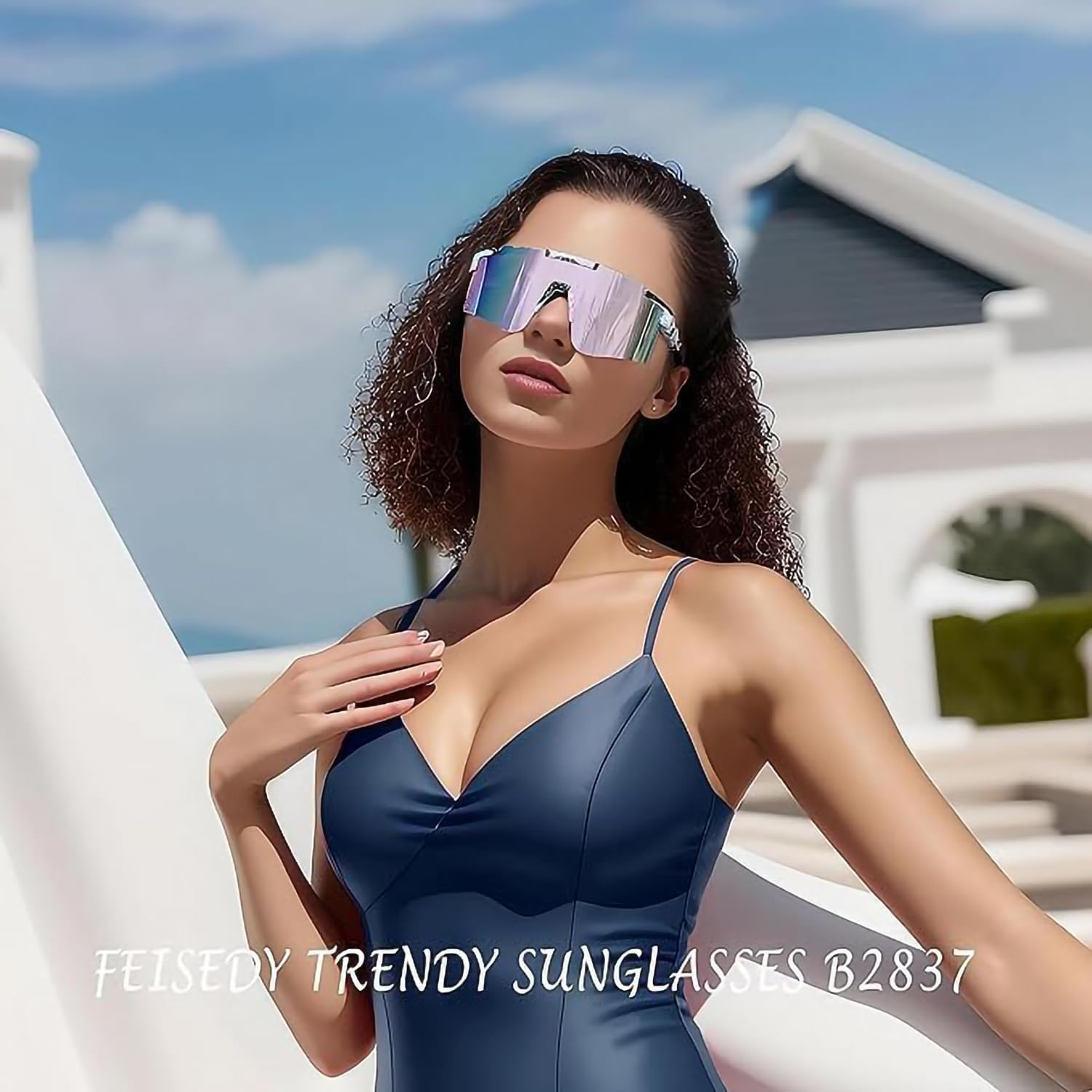 Sports Cycling Polarized Sunglasses, TR90 Frame UV400 Protection, Windproof Cycling Glasses for Skiing, Hiking, Driving image number 6