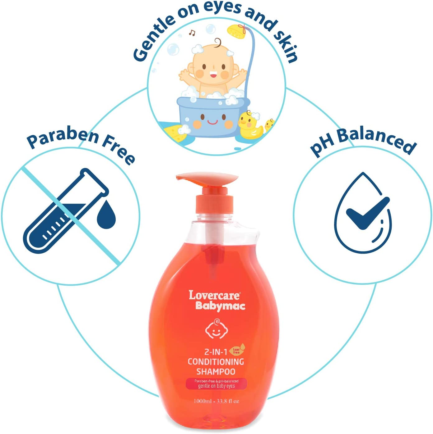 Babymac 2 In1 Conditioning Shampoo - 1000 Ml image number 2