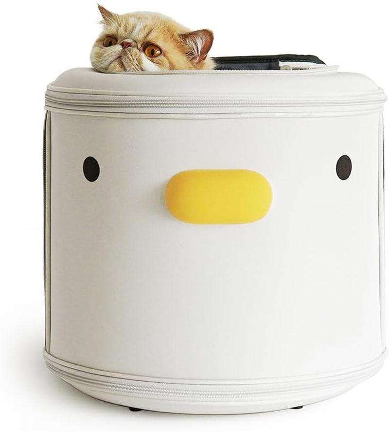 PURROOM Cat Backpack Carrier, Pet Backpacks for Carrying Small Dogs, Comprehensive Protection of Pet Privacy Carrier, Upper Cover & Side Ventilation Soft Mesh. Used for Travel, Car, Outdoor. image number 3