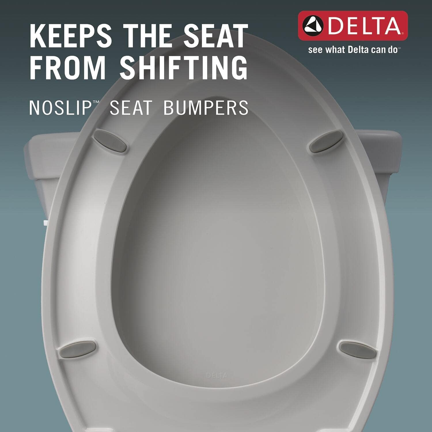 Delta Faucet Morgan Elongated Slow-Close White Toilet Seat with Non-Slip Seat Bumpers, White 811903-WH image number 3