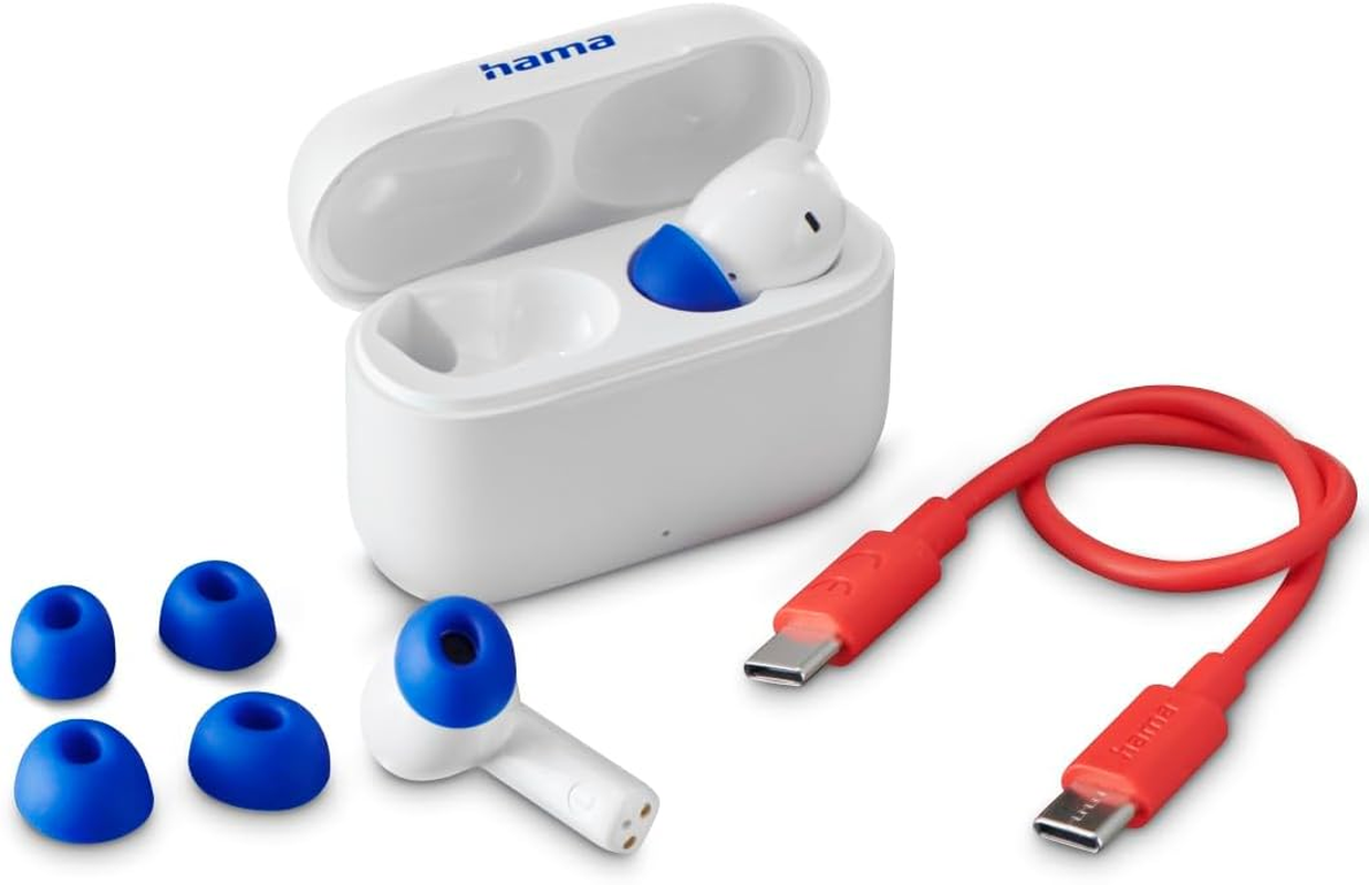 Hama Bluetooth Headphones (Wireless, TWS Headphones, Active Noise Cancelling, Earbuds with Charging Station, ENC, In-Ears, USB-C Fast Charging, Bluetooth Headset, App/Voice Control, Touch Control) image number 5