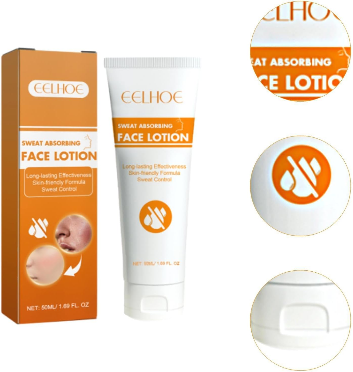 Oshhni Face Antiperspirant for Face Forehead and Scalp Portable Lightweight for Men Women Oily Face Control for Women Birthday Gift image number 1