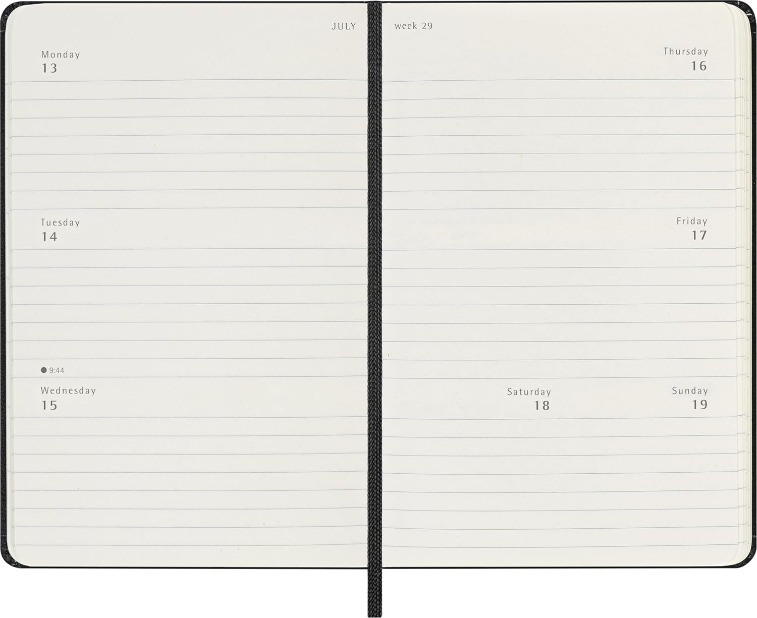 Moleskine - 2026-12 Month Weekly Horizontal Hard Cover Diary - Pocket - Black image number 2
