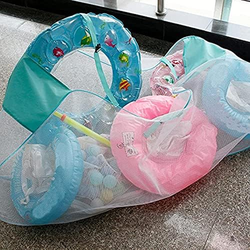 Pool Mesh Bag, Toy Storage for Pool, Swimming Pool Accessories, Pool Floats, Balls, Toys and Equipment Rolling Mesh Organizer Storage Bin image number 2