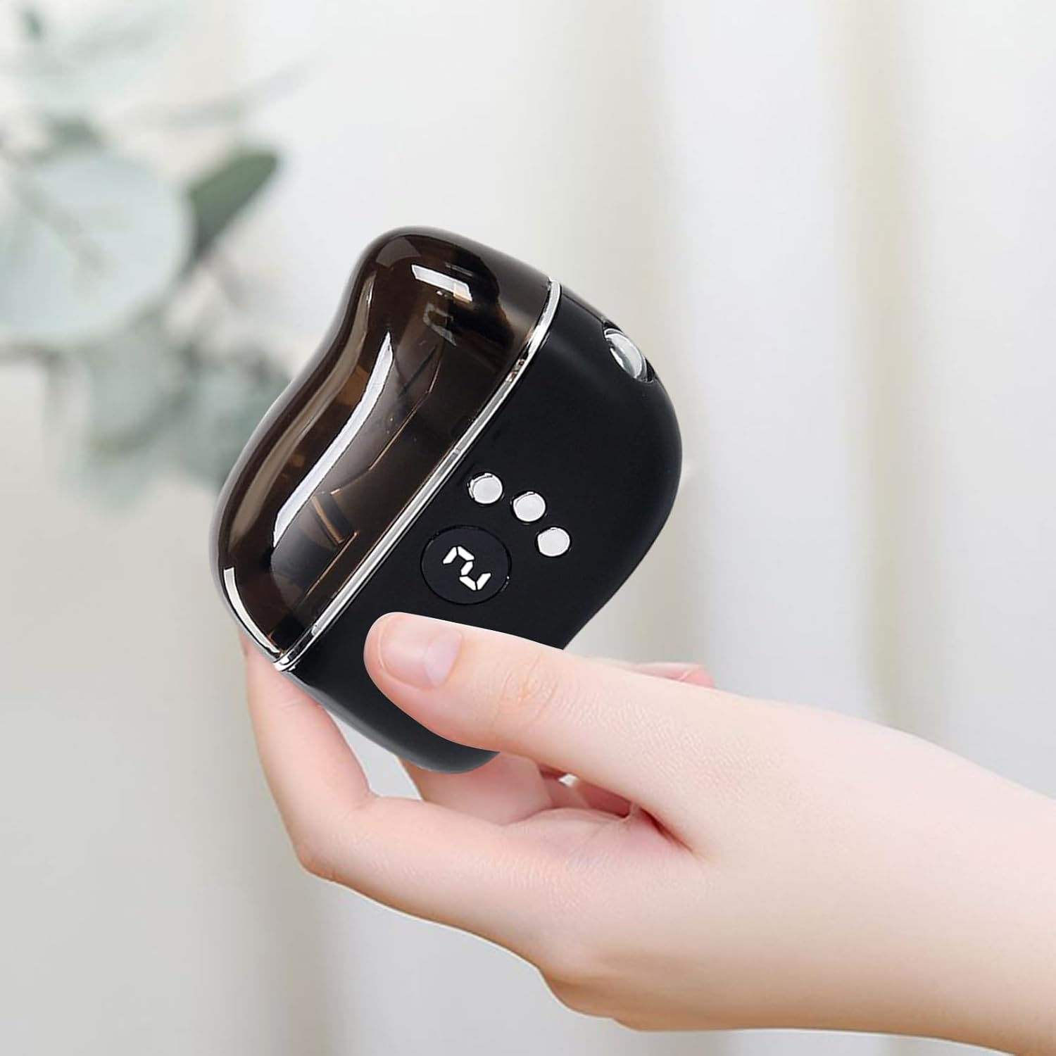 Electric Nail Clipper | Toenail File with LED Light,Portable Fingernail File - for Women Men Busy Professionals Home Office Dormitory Apartment Salon - Black image number 4