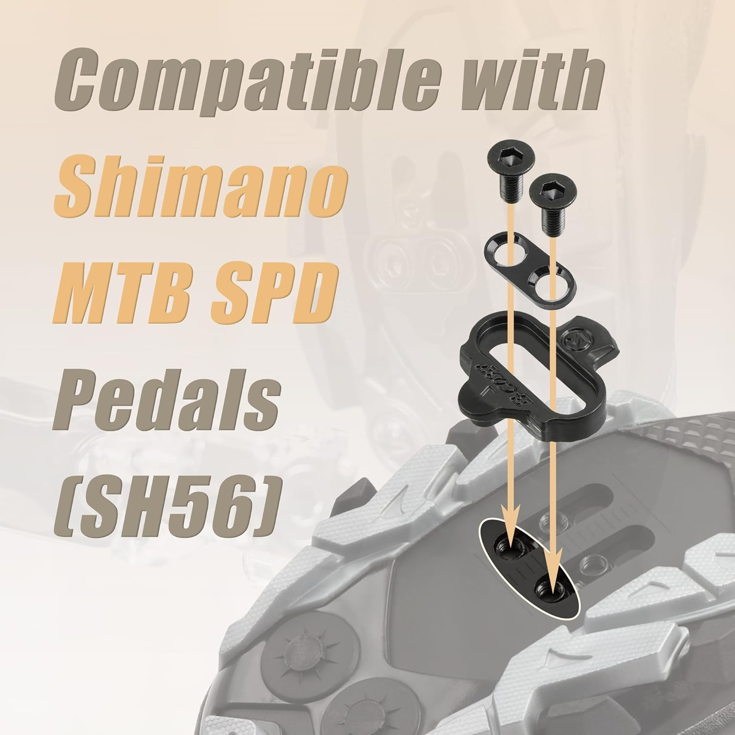 Cyclingdeal Bike Cleats Compatible with Shimano MTB SPD Pedals SM-SH51 or SM-SH56 - for Indoor Cycling Spinning & Mountain Bicycle Shoes - Single-Release 12&deg; Float or Multi-Release 4&deg; Float image number 4