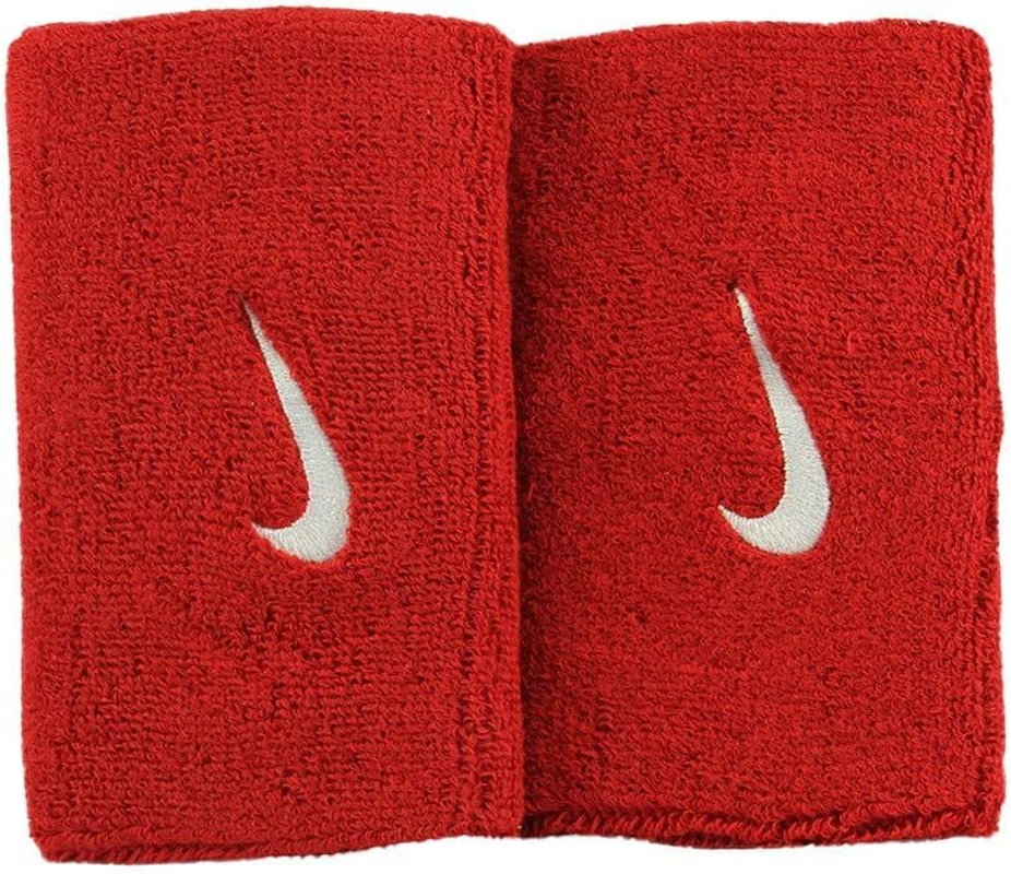 Nike Swoosh Doublewide Wristbands - Obsidian/White image number 2