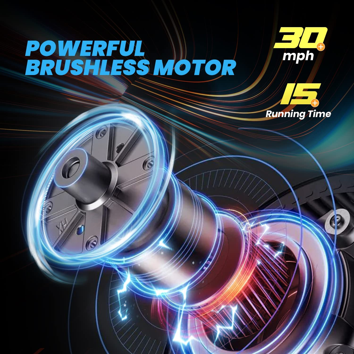 DEERC Brushless RC Boat, 30+ Mph Fast Remote Control Boats with Never Capsize&Low Battery Alarm Function, 2.4Ghz Racing Boat with LED Lights for Seas, Pools&Lakes, Speed Boat Toy for Adults Boys&Girls image number 6