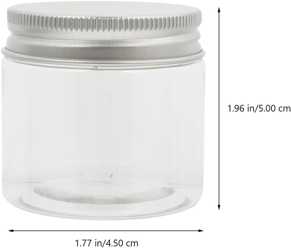 CONGARTENO 6Pcs 50G Travel Cosmetic Cream Jars with Natural Aluminum Lids and PVC Seals, Portable Empty Sample Containers for Skincare and Makeup Storage image number 6