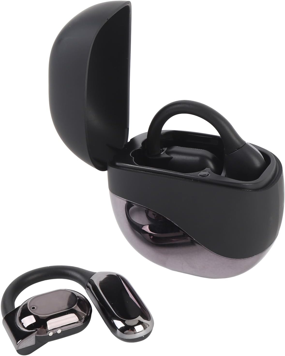 Zopsc Clip on Ear Headphones with Translating Device, Bluetooth Wireless Open Ear Earbuds Real Time with 144 Online Languages Translation, Translator Earbuds for Travel Business (Black) image number 5