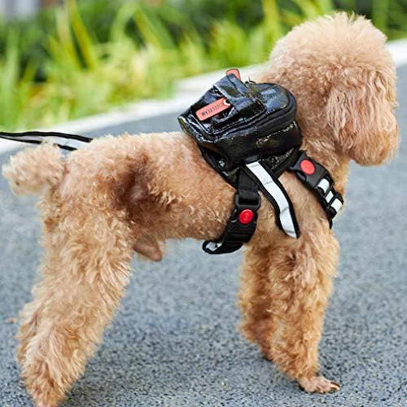 Icicecream Dog Backpack Harness with Leash Backpack for Dogs Adjustable Dog Pack Reflective Strips Night Safe Outdoor Travel Hiking Walking Harness Backpack for Small Medium Dogs image number 5