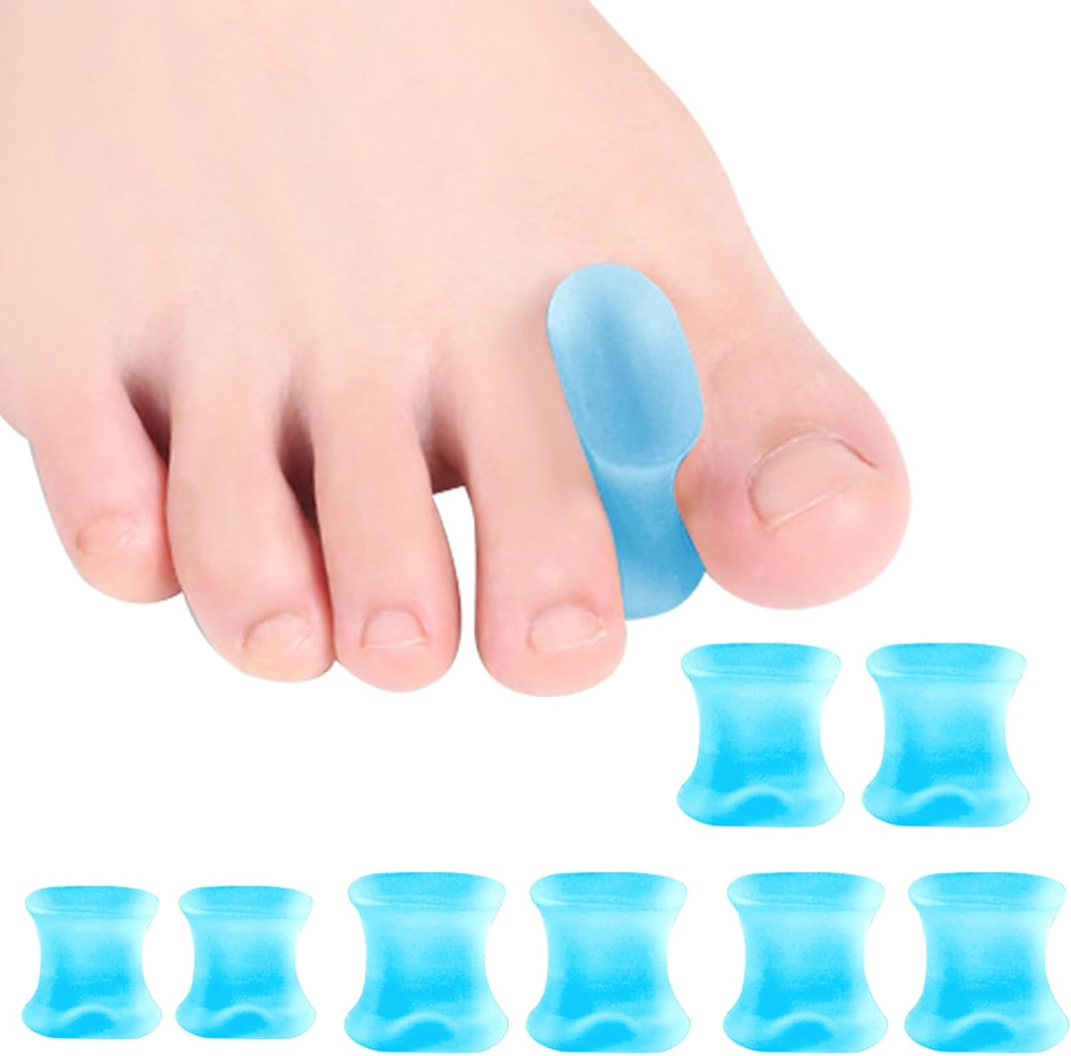 Pack of 8 Gel Toe Separators, Toe Separators, Small Toe, Hallux Valgus Correction, Toe Separator Women'S Silicone, Toe Spacer, Toe Separator, Toe Separator, Large, Toe Separator image number 3