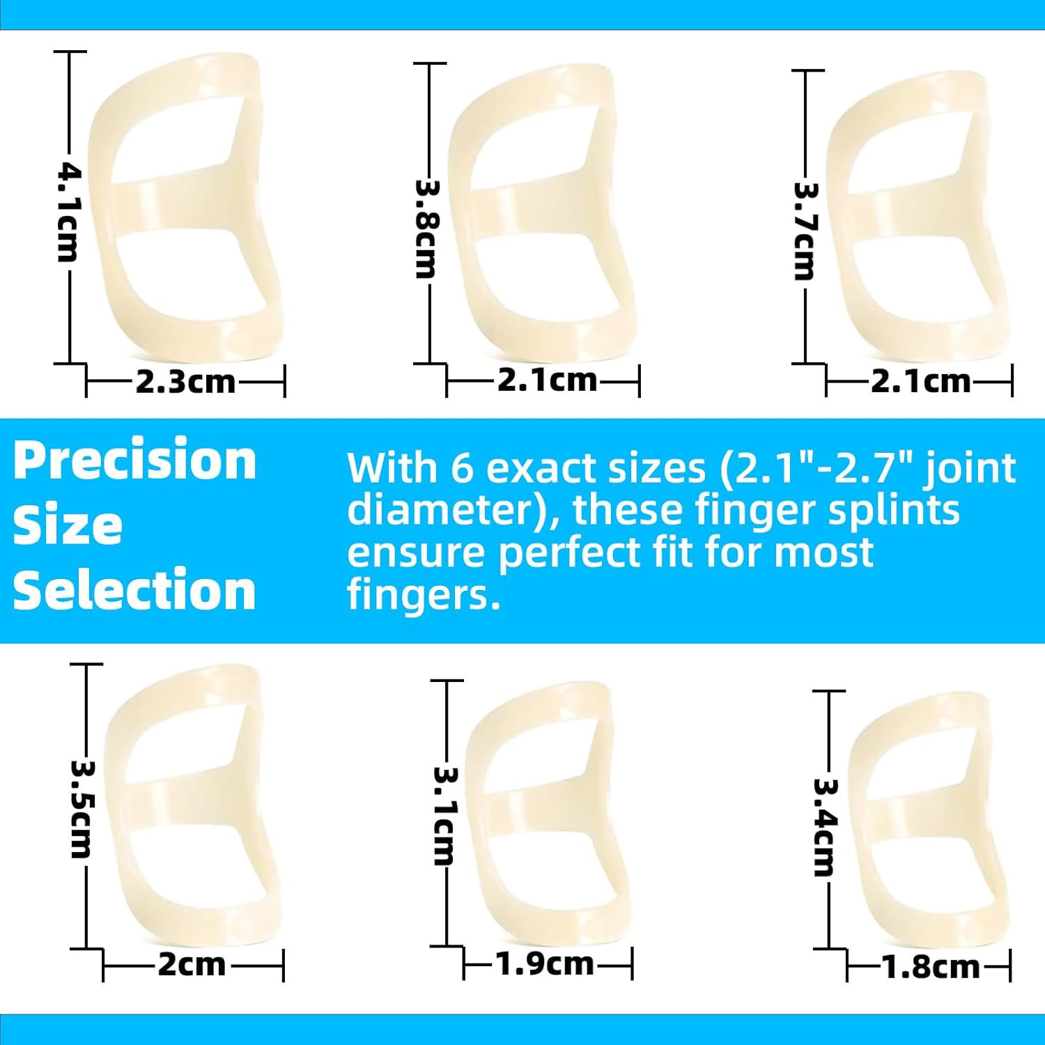 Luojinluoda 10 Pack Oval Finger Splints & Sleeves Kit, Waterproof Trigger Finger Splints, Adjustable Thumb Brace Support for Straightening, Thumb Splint & Finger Brace for Arthritis, Mallet Finger Splint image number 2