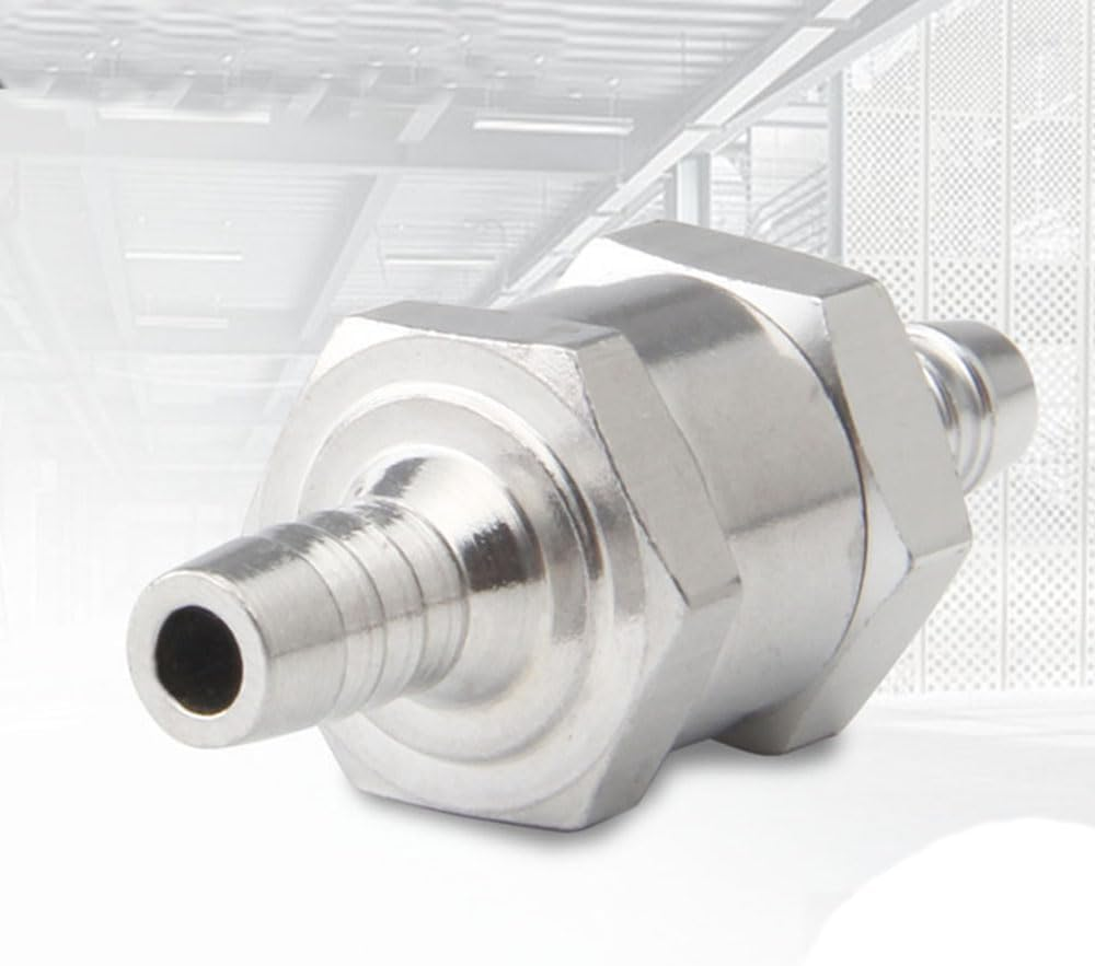 4PCS Non Return One Way Check Valve with 8 Pcs Hose Clamp Set, Aluminum Alloy Non-Return One Way Fuel Line Check Valve for Fuel Line Gas Petrol Diesel Water(6Mm/8Mm/10Mm/12Mm) image number 2