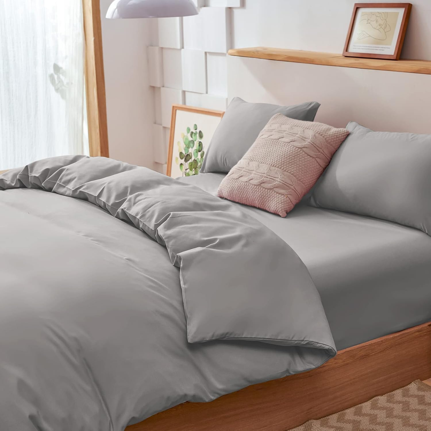 [Amazon.Co.Jp Limited] AYO Duvet Cover, Single, 3-Piece Set, Bedding Cover Set, Duvet Cover, Fitted Sheet, Pillowcases, Sheets for Western and Japanese Style, for Beds, for Futons, Washable, Quick image number 3