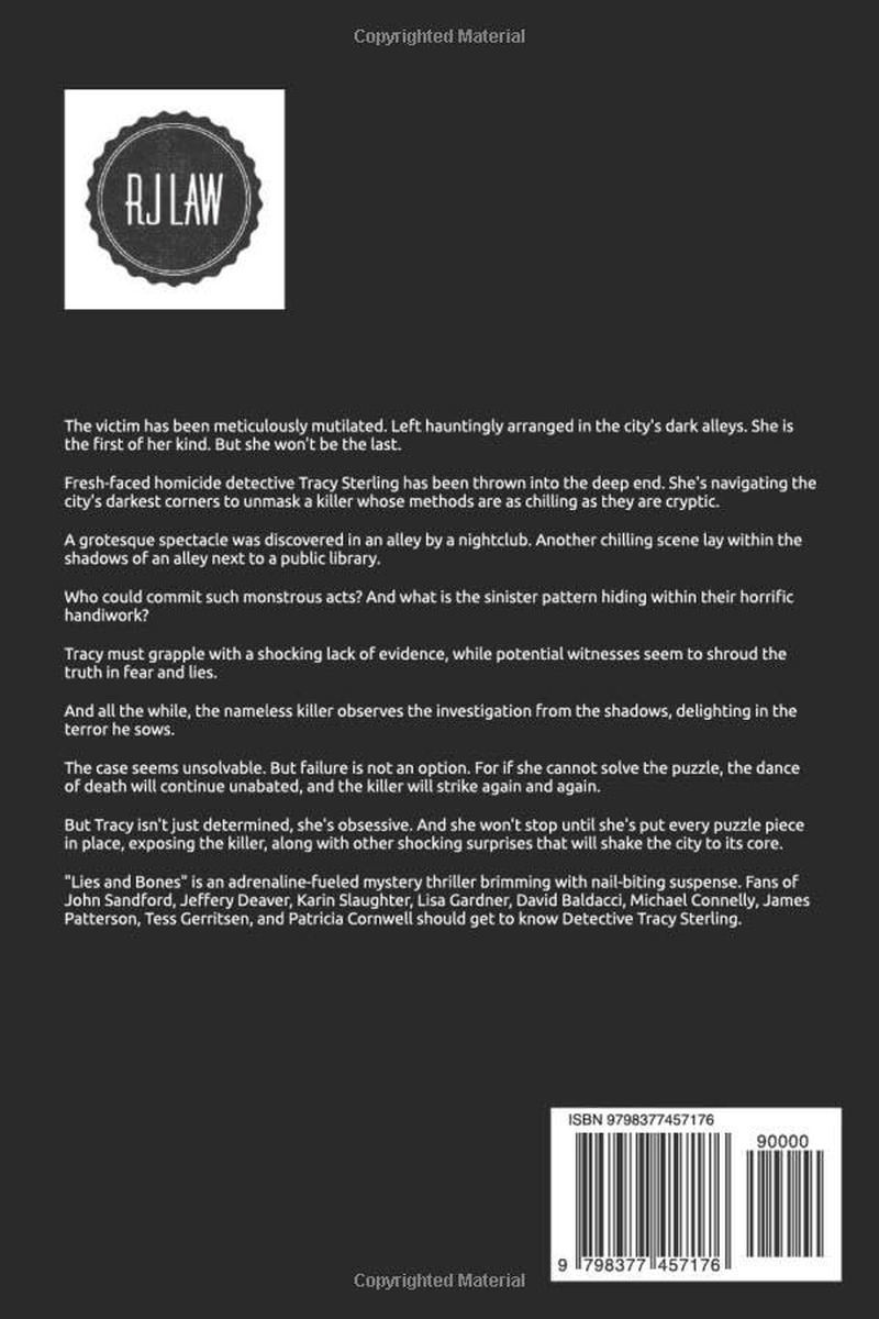 LIES and BONES: Detective Tracy Sterling Mystery Thriller