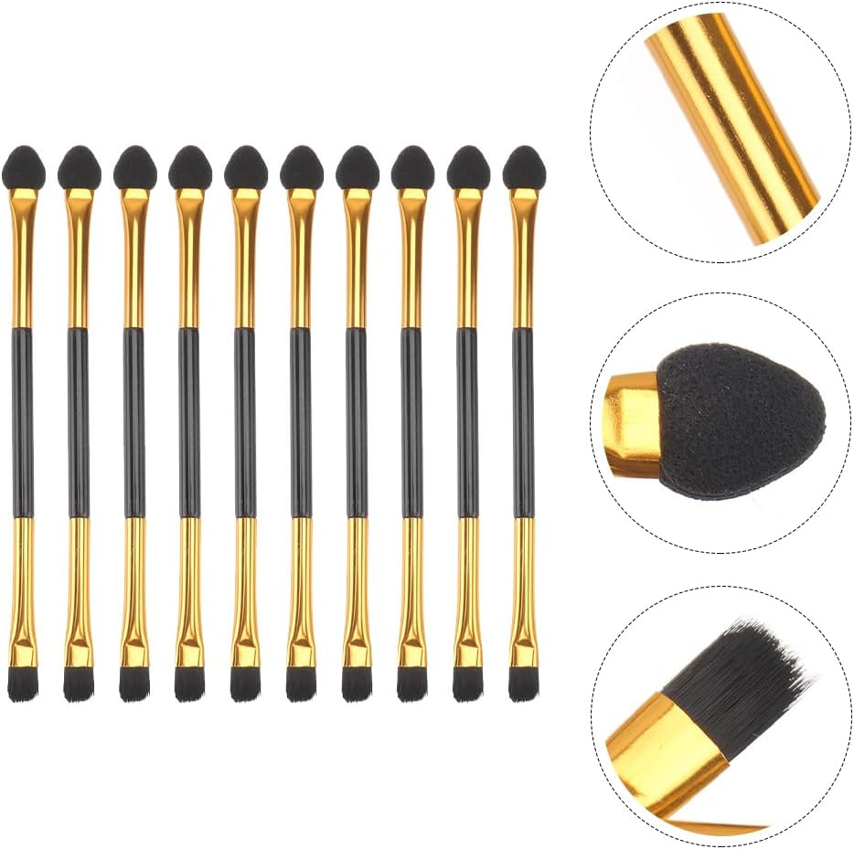 FRCOLOR Double-Ended Eyeshadow Brush Lightweight Portable Makeup Brush for Precise Eye Shadow Application Travel Friendly Cosmetic Tool