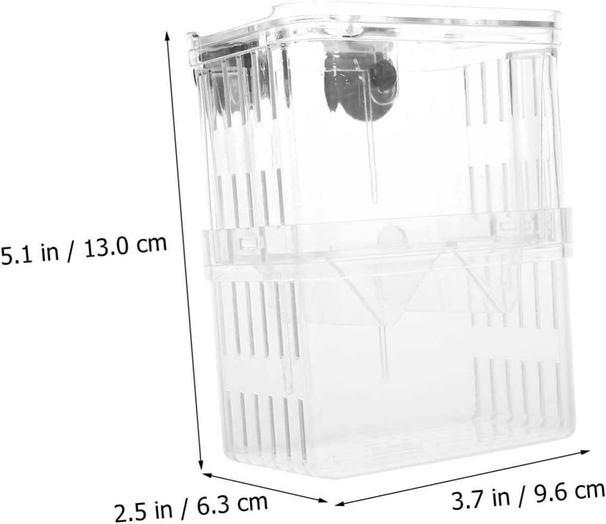 2Pcs Fish Breeding Isolation Box Double-Layer Aquarium Hatchery Container Large Size with Suction Cup for Fry Rearing and Fish Tank Separation in Aquatic Pet Breeding Random Color