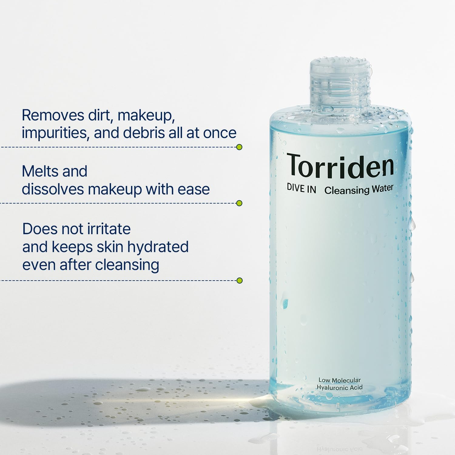 Torriden Dive in Low Molecular Hyaluronic Acid Cleansing Water 400 Ml image number 2