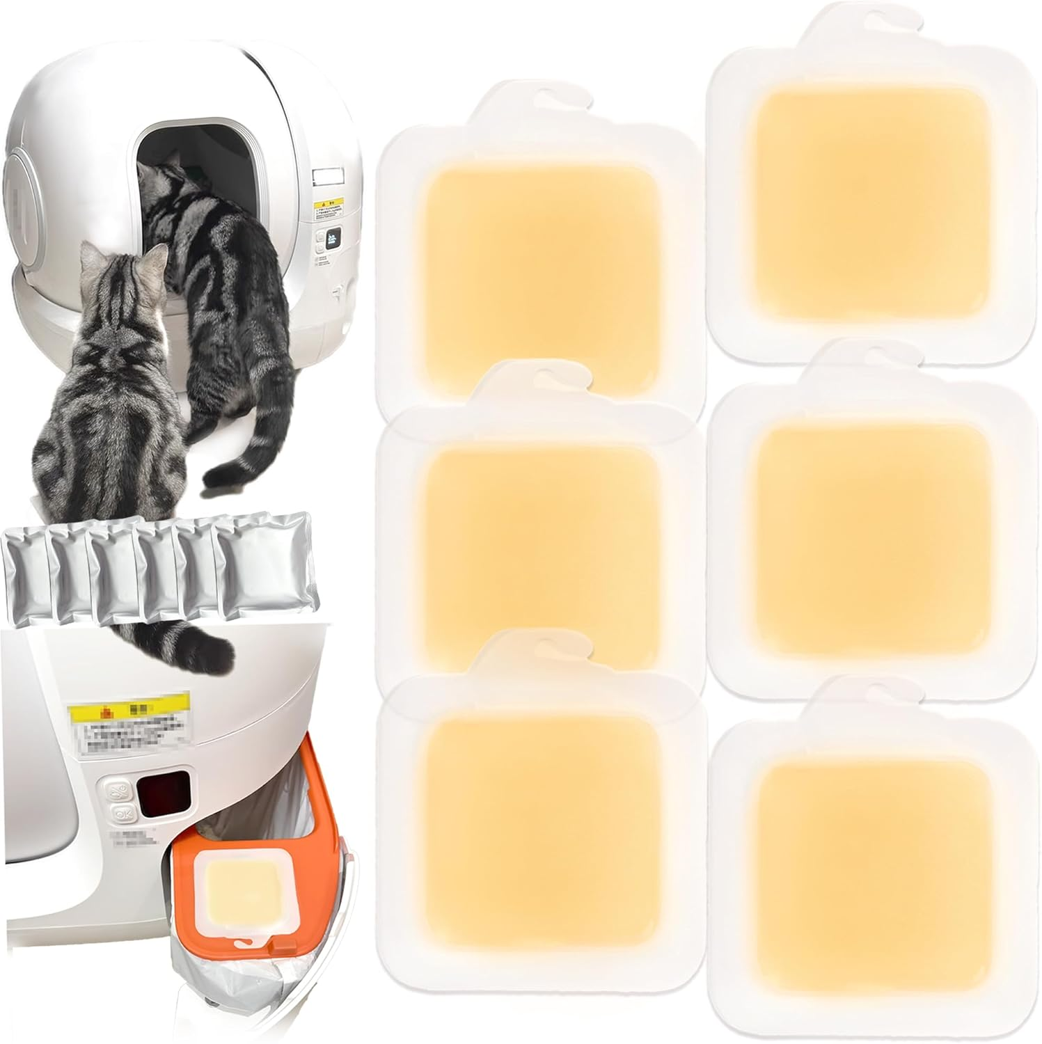 6PCS N50 Odor Eliminator 3.0 Exclusive for PETKIT Pura Max Automatic Self-Cleaning Cat Litter Box - Cat Toilet Odor Control for Most Other Automatic Litter Box (With Hook) image number 2