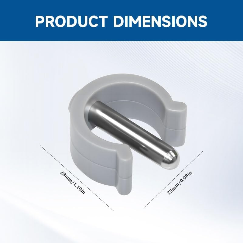 4Pcs Walker C-Clamp, Grey Tube Clamps 25Mm, C-Type Buckle Clip Accessories, Compatible with Perch Stool, for Elderly, Disabled, Mobility Aid