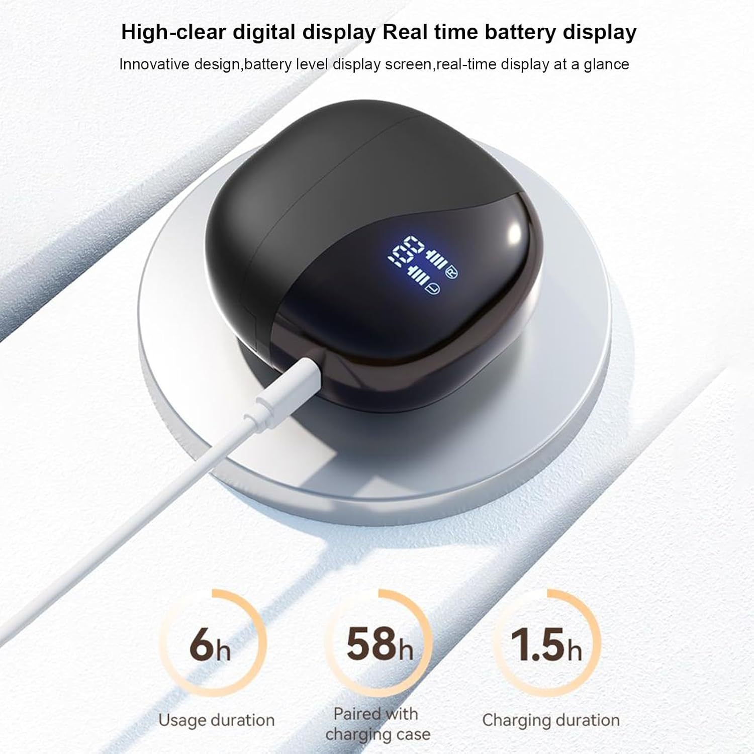 Vroomoto AI Language Translator Earbuds Real Time Open Ear Translation Headphones Support 144 Languages Wireless BT Earphones for Travel Business