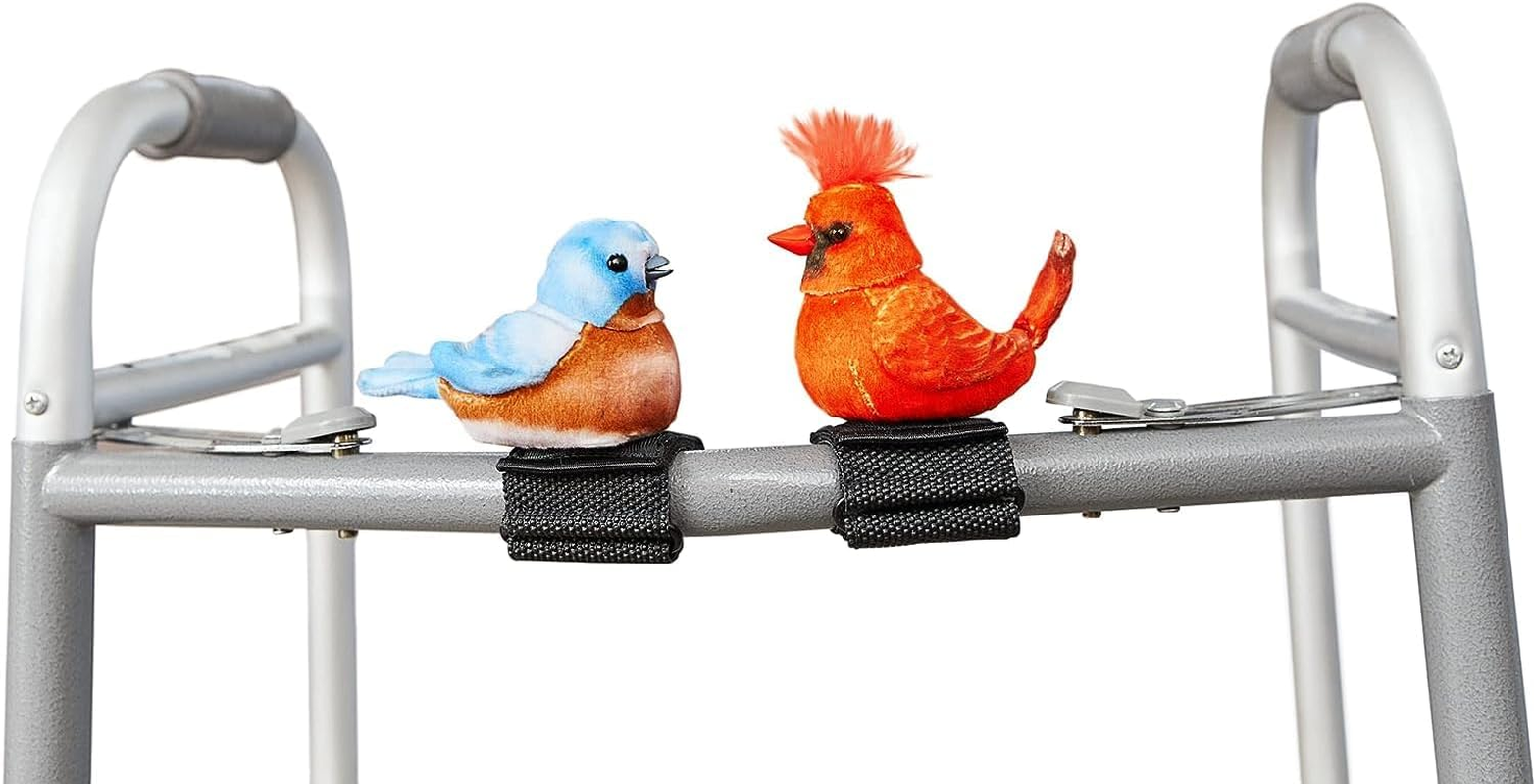 JOY for ALL Walker Squawker, Cheery Animatronic Bird, Interactive Companion, Reminds You Not to Forget Your Walker - Cardinal - Cardinal image number 3