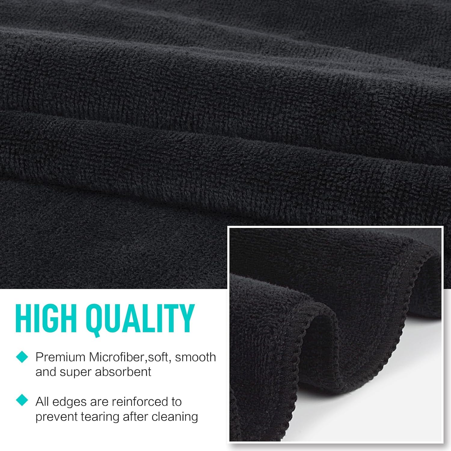 Sinland 3 Pack Multi Purpose Microfiber Gym Towels Fast Drying Sports Towel Super Soft and Absorbent Travel Camping Towels for Swimming Beach Hiking Yoga 40CM X 80CM Black image number 2