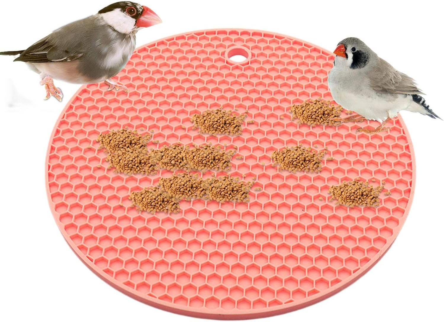 Shurzzesj Slow Feeding Puzzle for Bird,Parrots Slow Feeding Silicone Mat - Pet Parrot Food Slow Eating Mat for African Grey Parrots, Conures and Budgies