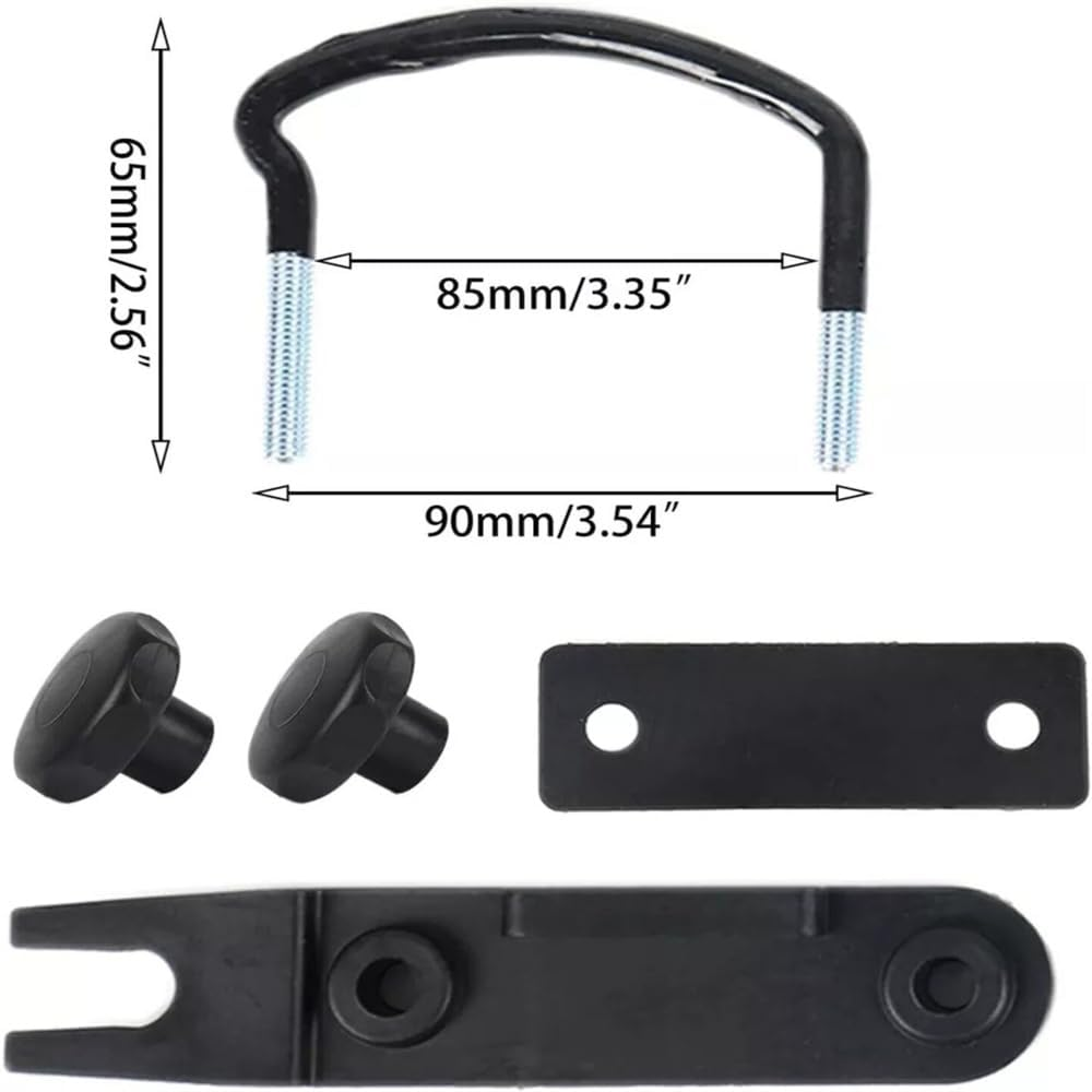 4PCS Universal Roof Box U-Bolt Clamps Cargo Carrier Roof Rack Bracket Van Mounting image number 6