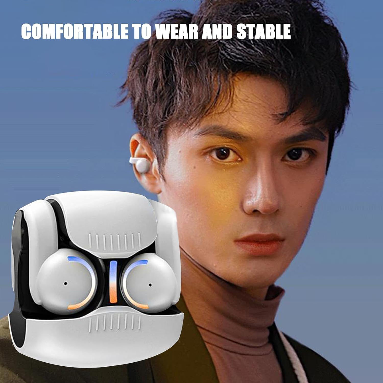 Ear Clip Earbuds - Clip on Earbuds - Comfortable Noise Cancelling Wireless Earphones Secure Fit Lightweight for Sports Running Sleeping Travel Workouts Shower