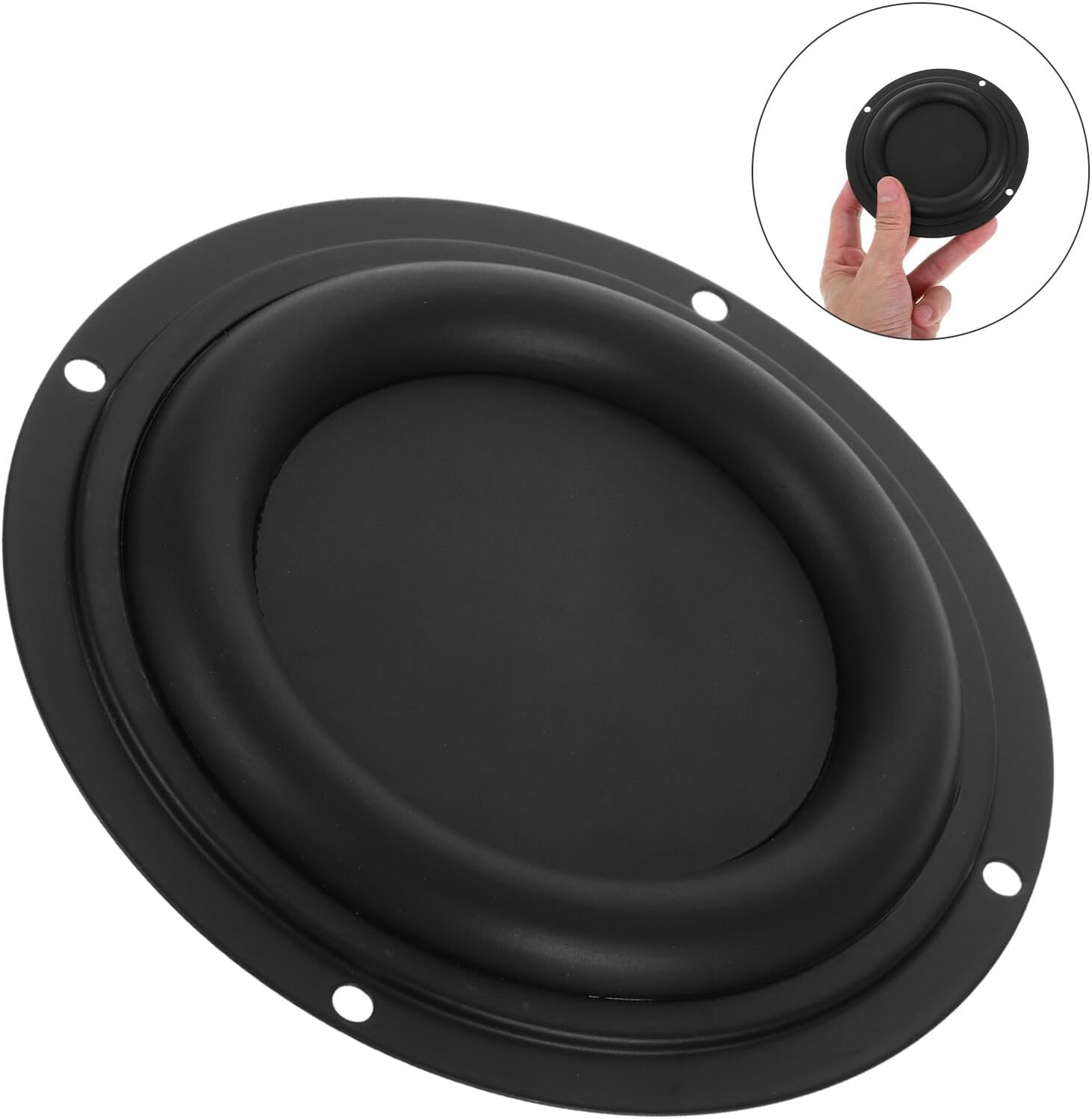 BESPORTBLE 4Pcs 4-Inch Passive Bass Diaphragm Speaker Vibration Plate Screws 105Mm Rubber Radiator Membrane for Car Audio Subwoofer Loudspeaker Repair image number 2