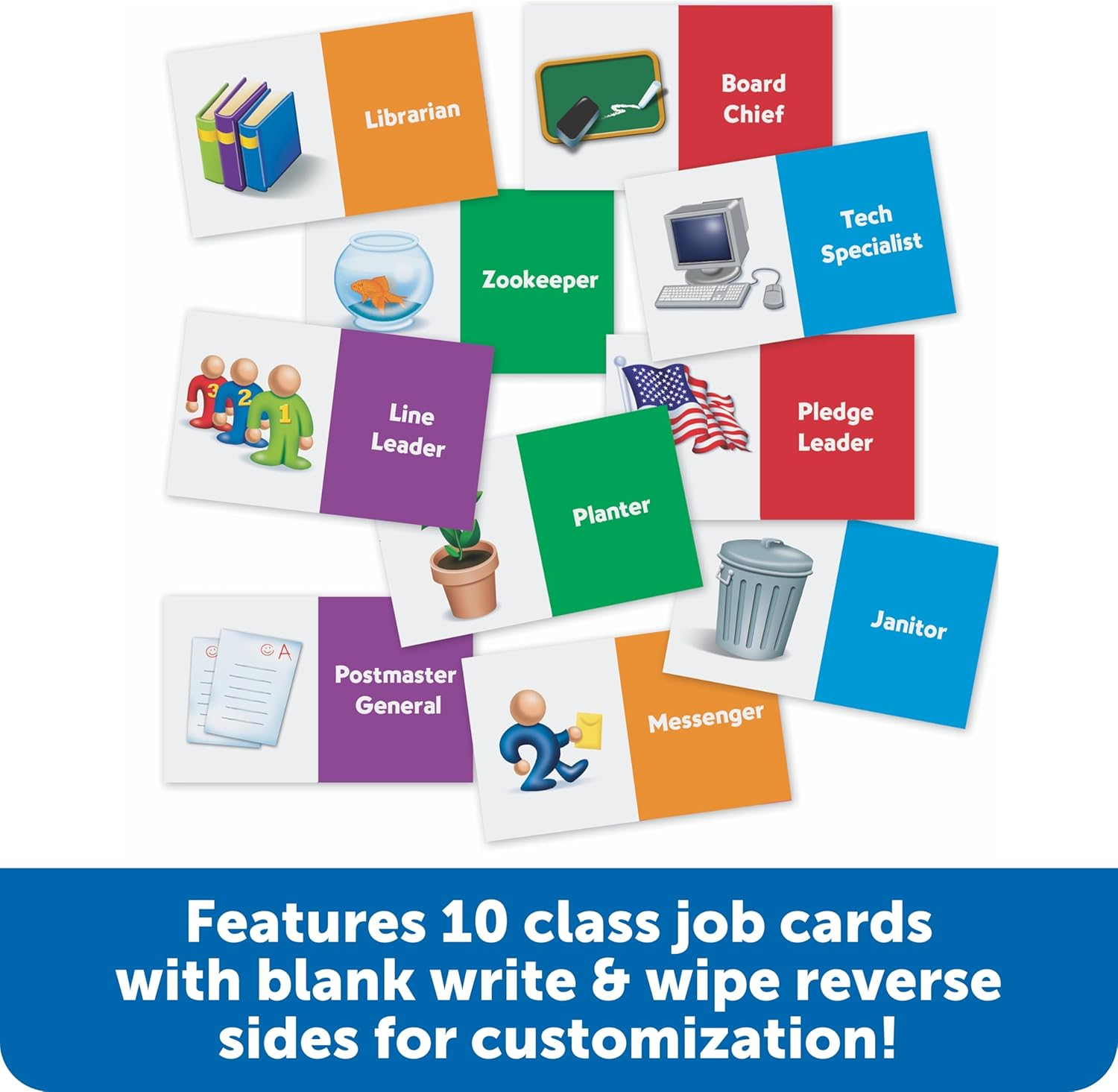 Learning Resources Helping Hands Pocket Chart, Classroom Organization, Teacher Accessories, 30 Cards, Ages 5+ image number 1