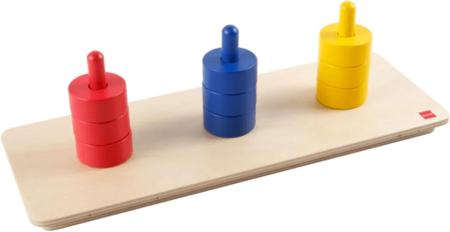 GAM Coloured Discs on Coloured Dowels Toy