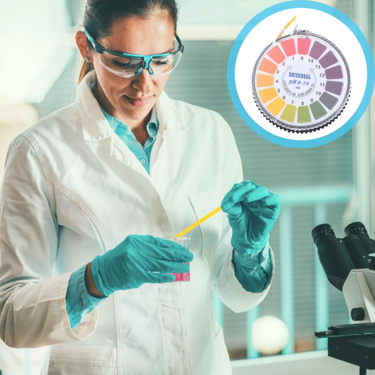 Ph Test Paper Roll 0-14 Range Acid Alkalinity Water Quality Testing Strip Portable 1 Roll for Laboratory and Home Use image number 3