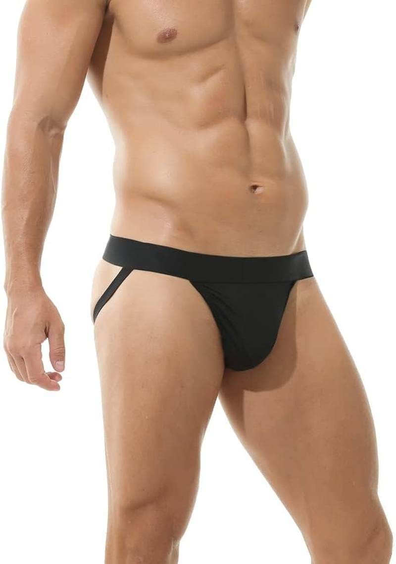 BRODDLE Men'S Jockstrap Stretchy Nylon Pouch Workout Performance Athletic Supporters for Men image number 5