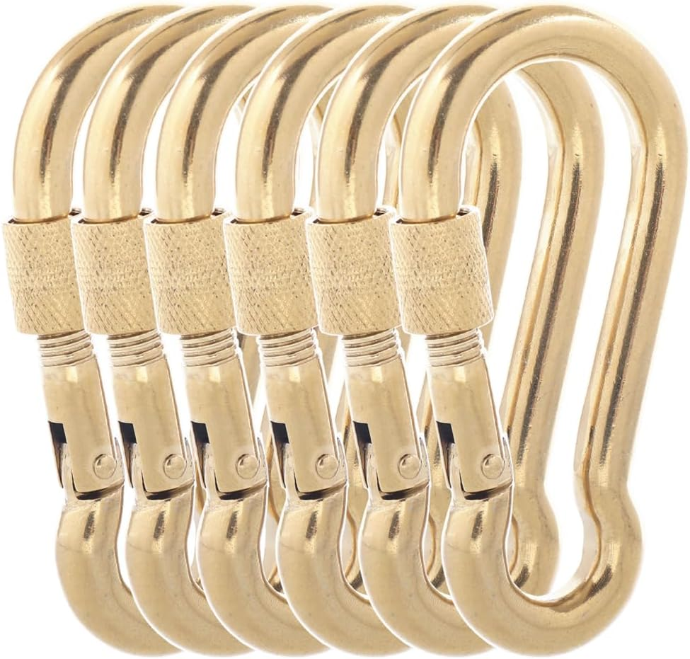 Carabiner Clips, 316 Stainless Steel Carabiner Clip, Heavy Duty Carabiner Hooks, Keychain Carabiners, Multi-Purpose Spring Snap Hook for Dog Leash, Outdoor Camping, Swing, Hammock image number 6