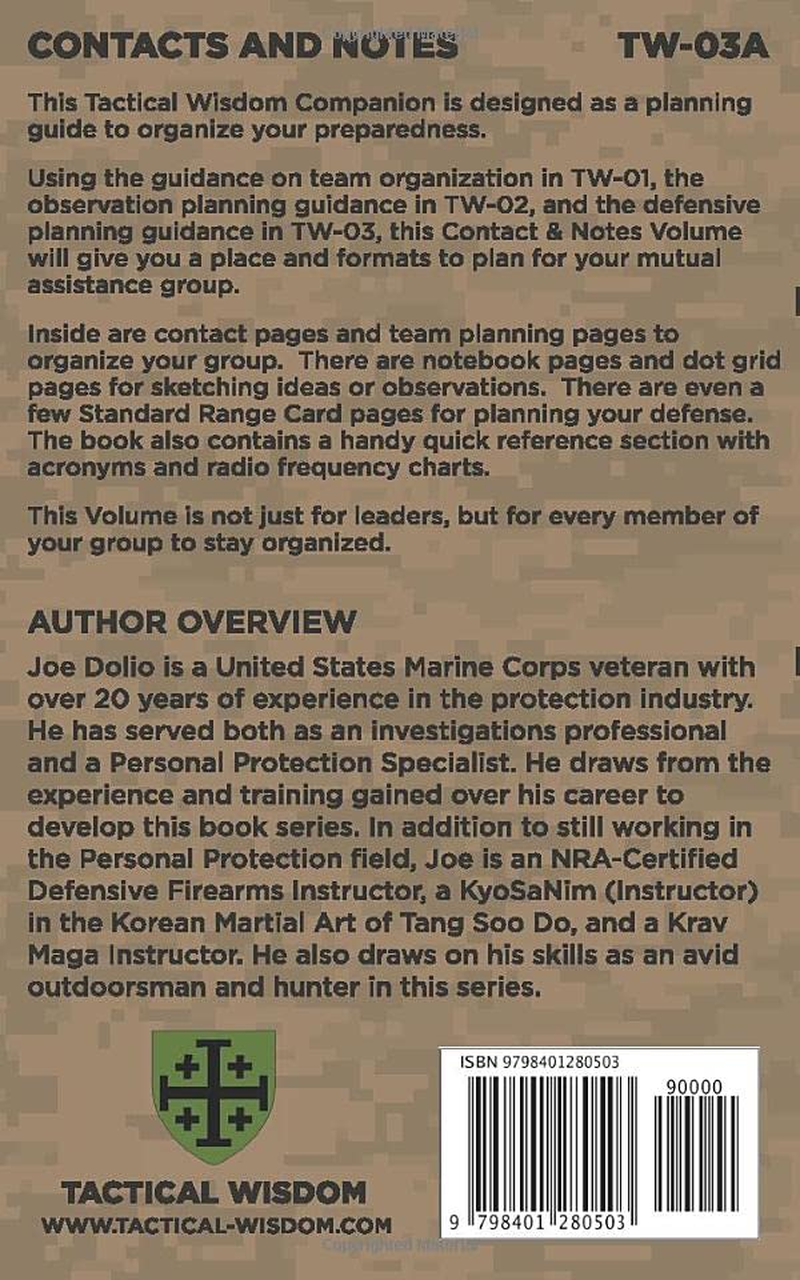 Contact & Notes: a Tactical Wisdom Companion