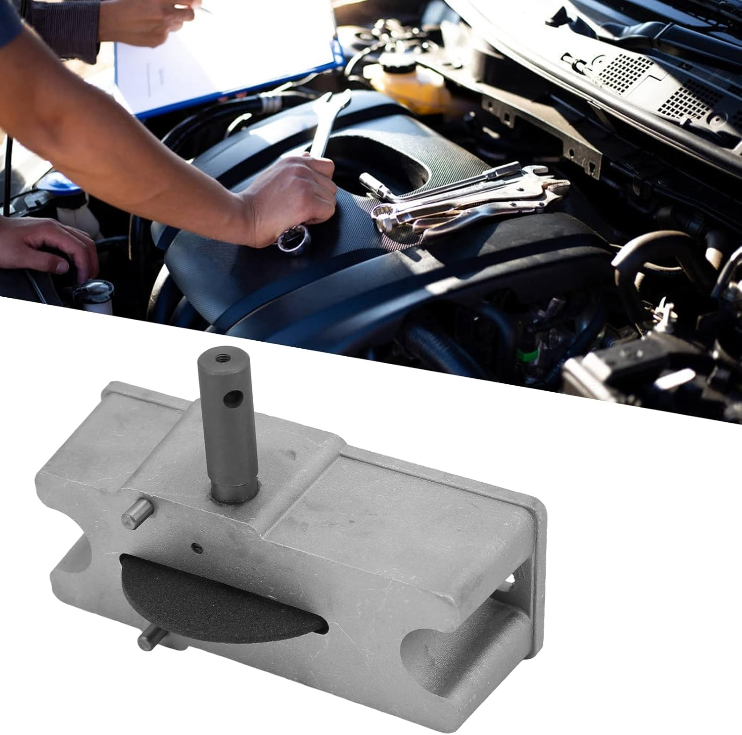 Manual Piston Ring Filer, 66785 66786 Aluminum Alloy Waterproof Piston Ring Grinder Piston Ring Clearance Adjustment Tool with 120 Grit Carbide Grinding Wheel for Piston Repairing image number 2