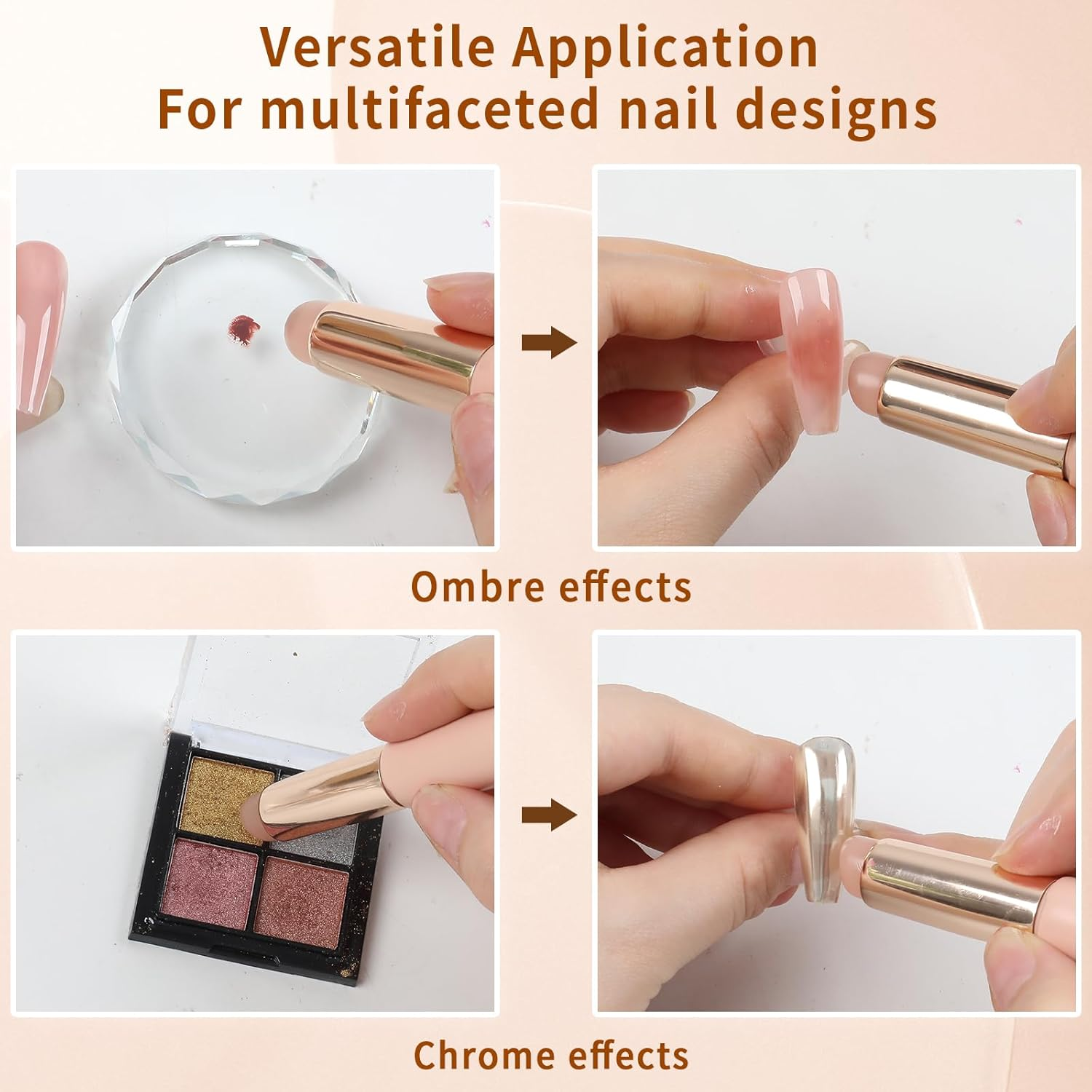 BQAN Nail Art Stamp Pen, Silicone Nail Art Tools for French, Ombre, Chrome Nail Design, Nail Stamping Manicure Tool 3Pcs image number 4