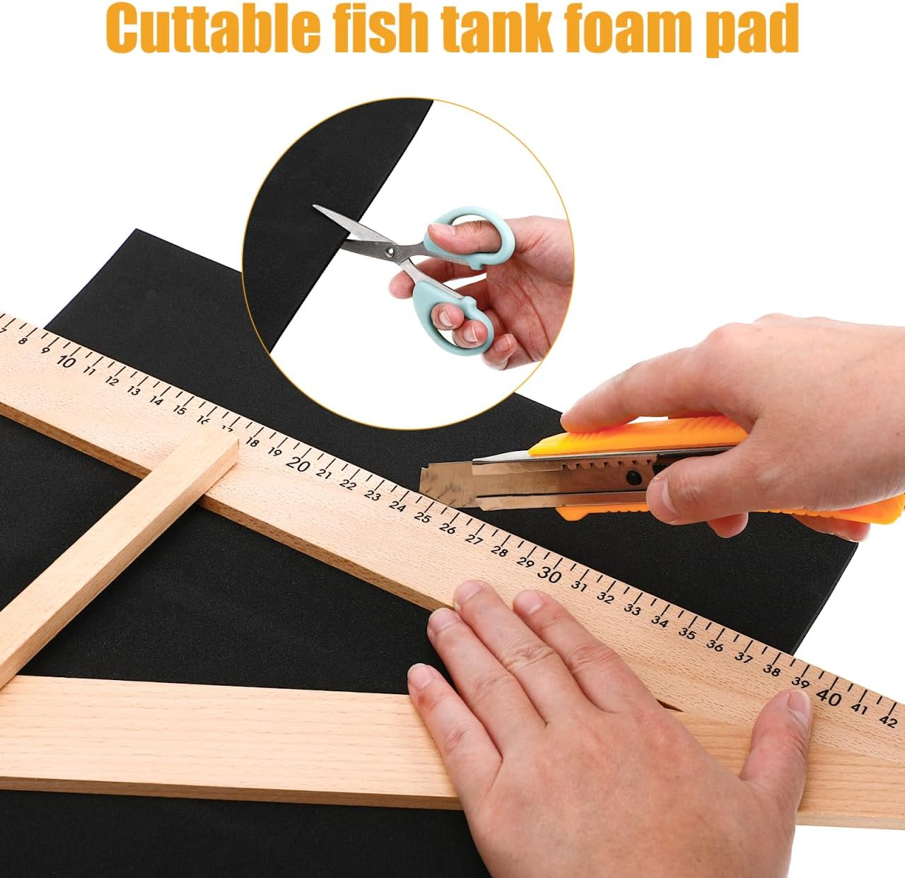 OATIPHO Aquarium Foams Mat - Protective Mat for Aquariums - Fish Tank Thicken Pad Leveling Mat - 400Mm X 300Mm image number 6