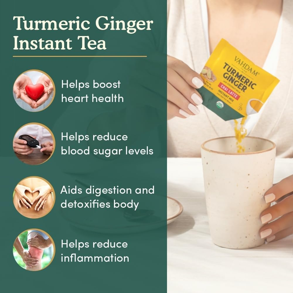 Vahdam Tumeric Ginger Tea Bags 18 Pack image number 4