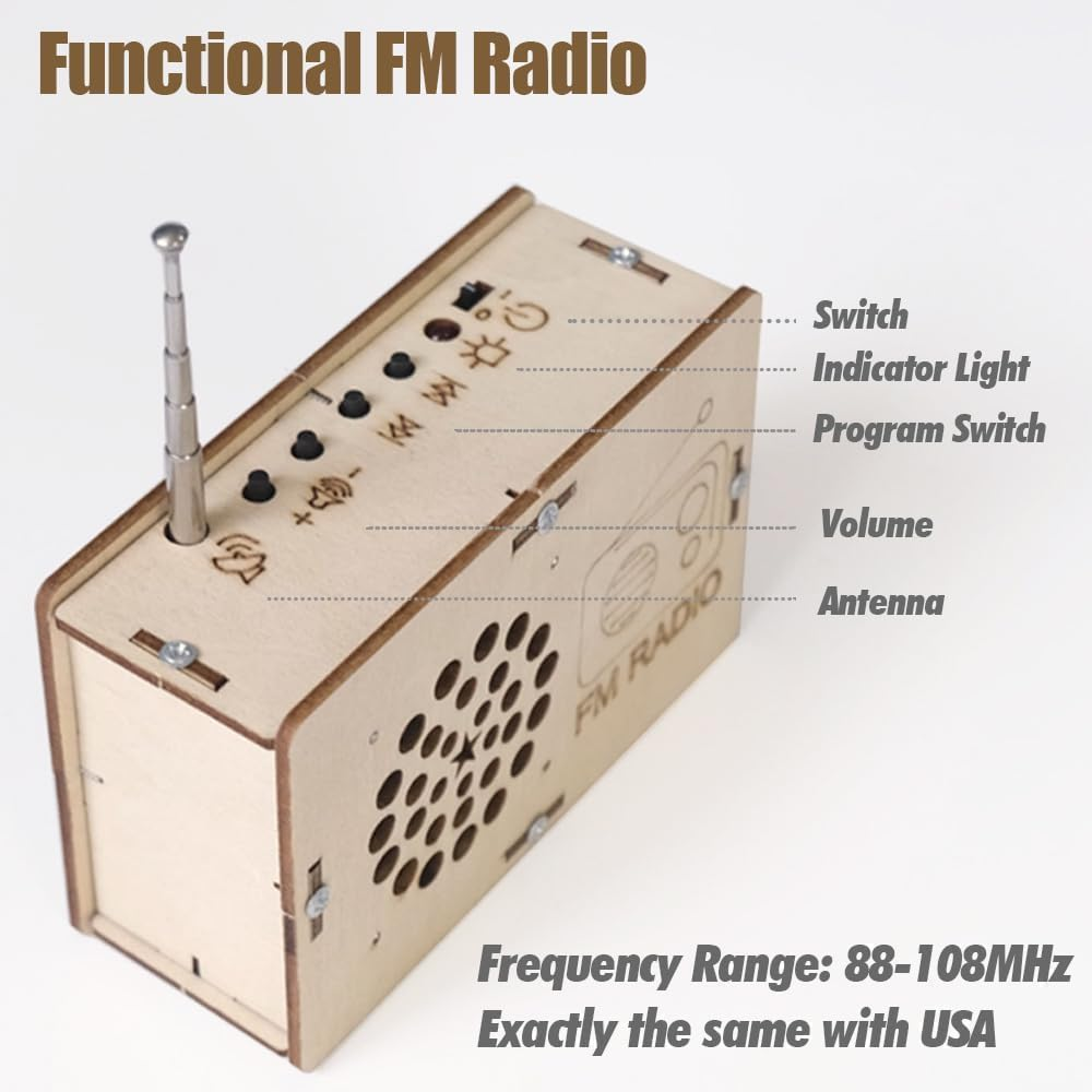 Science Kits for Kids Age 8-12 12-14, STEM Kits for Kids Age 8-10, STEM Toys Build Your Own FM Radio Kit, DIY Electronic Snap Circuits Projects Gifts for Teen Girls Boys 9 11 13 15 16+ image number 5