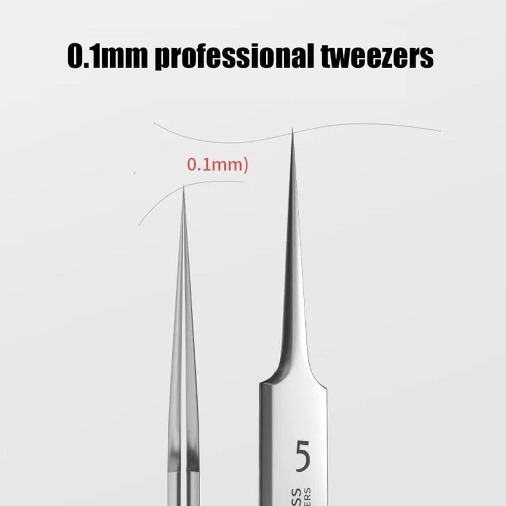 3Pcs Professional Blackhead Tweezer Professional Facial Blackhead Remover Tweezers Precision Extractor Acne Removal Kit Pimple Popper Tool with Storage Box image number 4