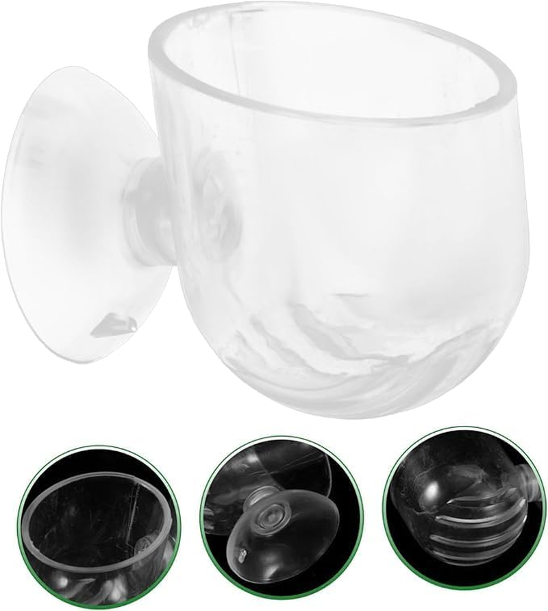 Acrylic Aquatic Plant Holder with Suction Cup, 8Pcs Crystal Glass Aquatic Plant Pot with Suction Cup,Aquatic Plant Cup Pots Acrylic Water Plant Cup with Suction Cup,Aquatic Plant Cup with Suction Cup image number 3